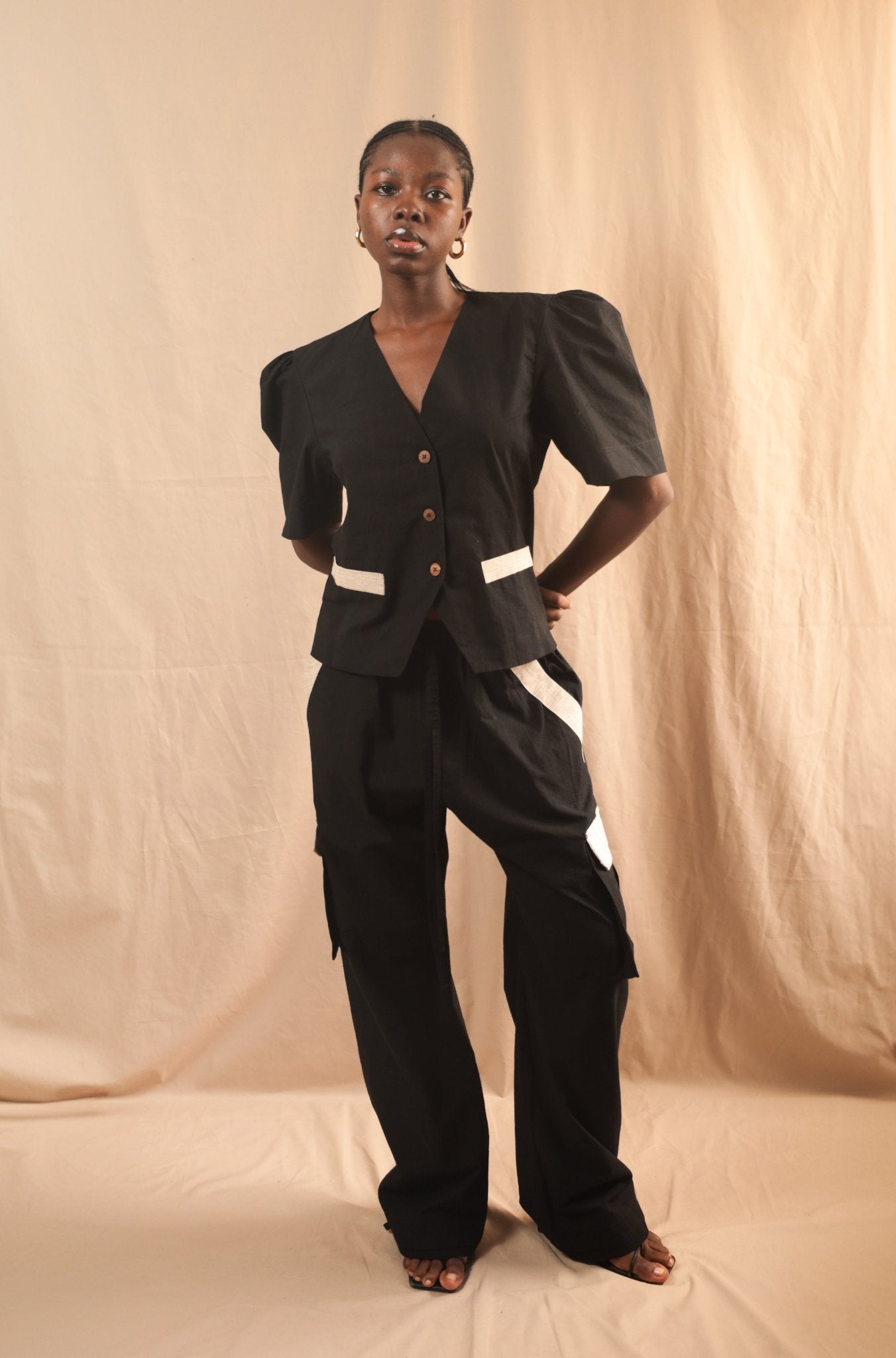 Pantalon Ketou Noir - SOKOLATA CLOTHING