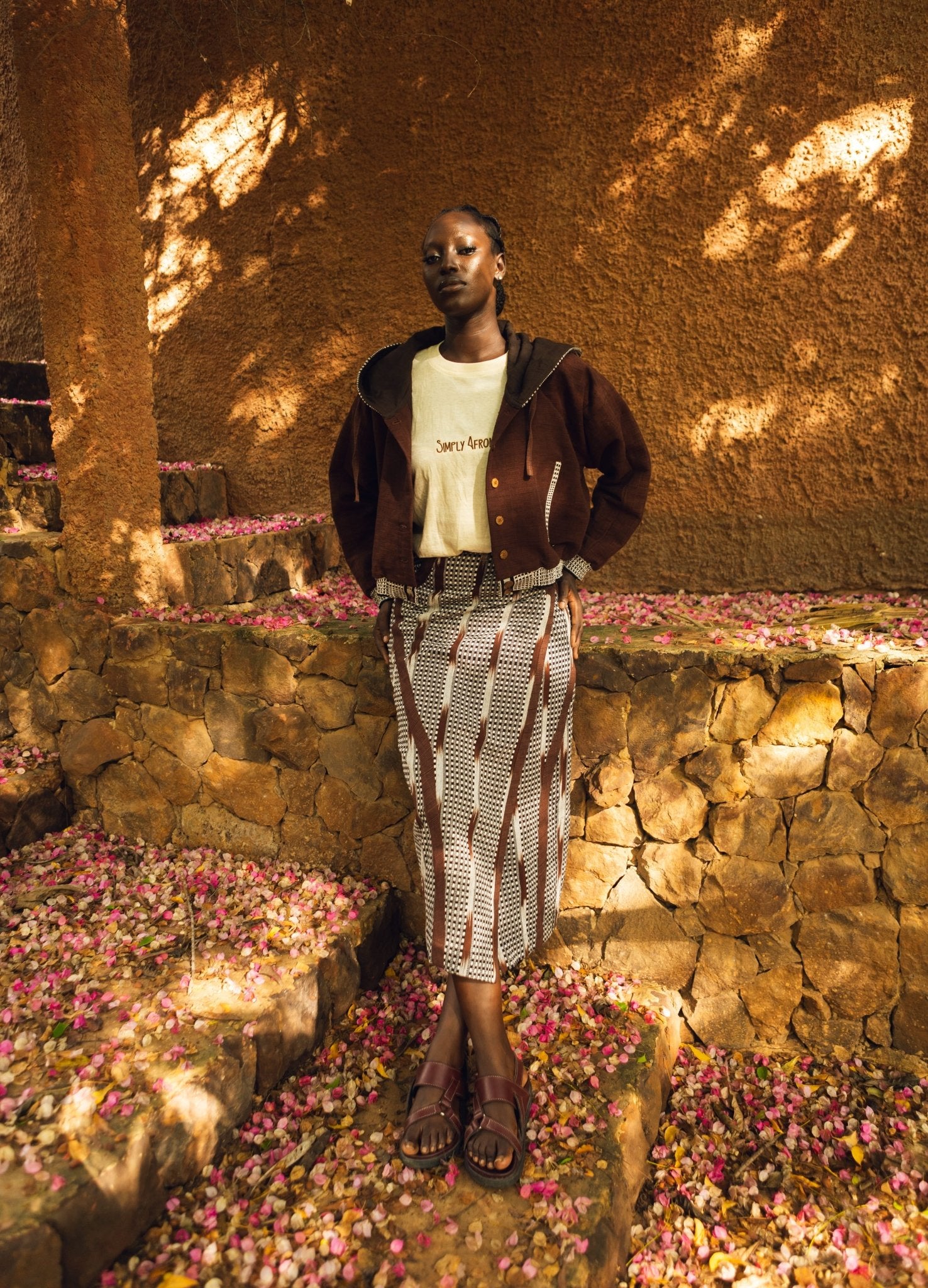 Jupe Samaya Blanc /noir - SOKOLATA CLOTHING