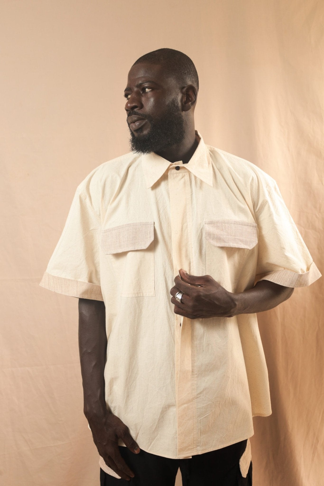 Chemise Agoua Ecru - SOKOLATA CLOTHING