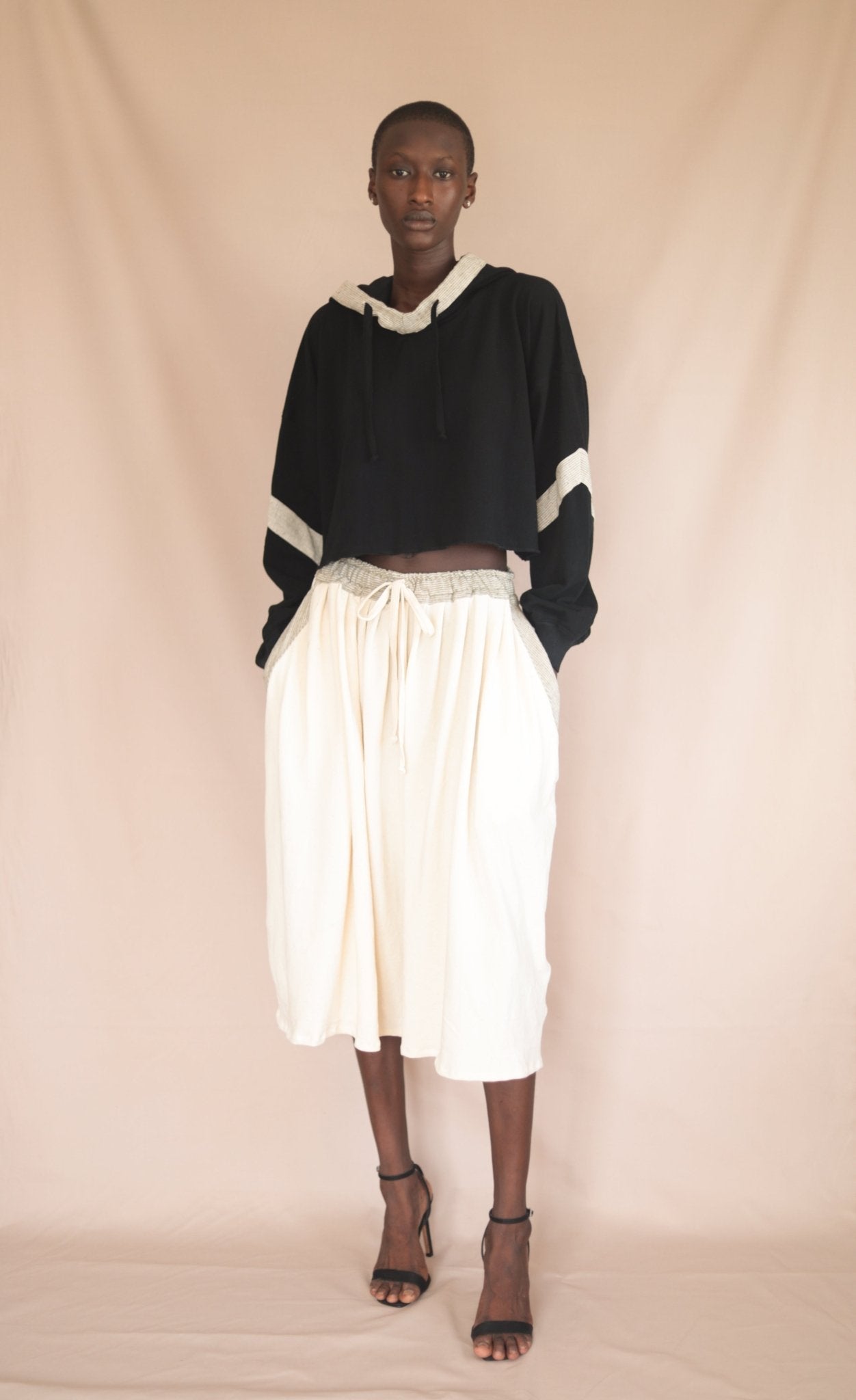 Jupe Bakel Ecru - SOKOLATA CLOTHING