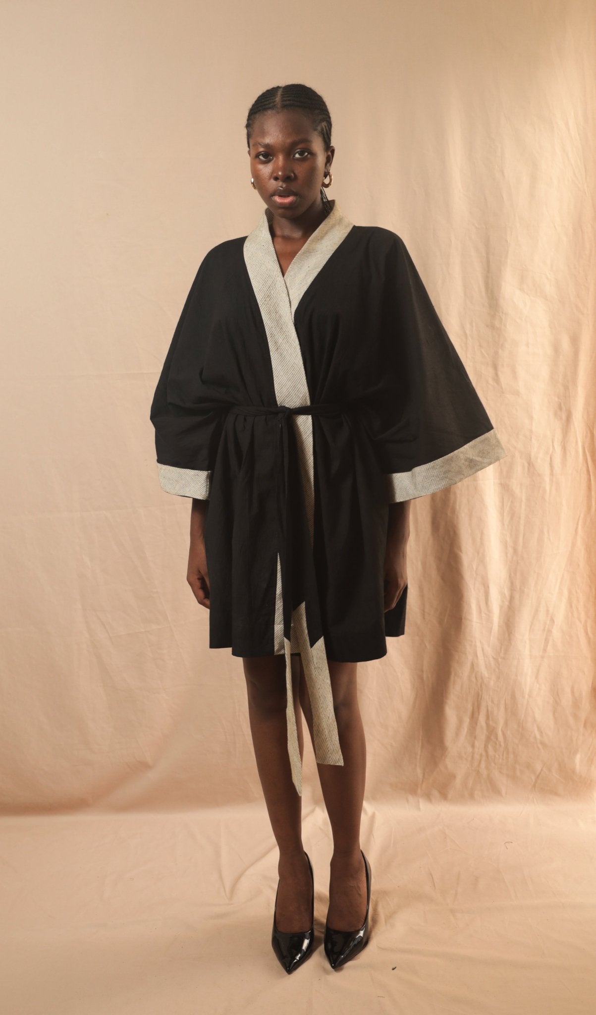 Kimono Sèmèrè Noir - SOKOLATA CLOTHING