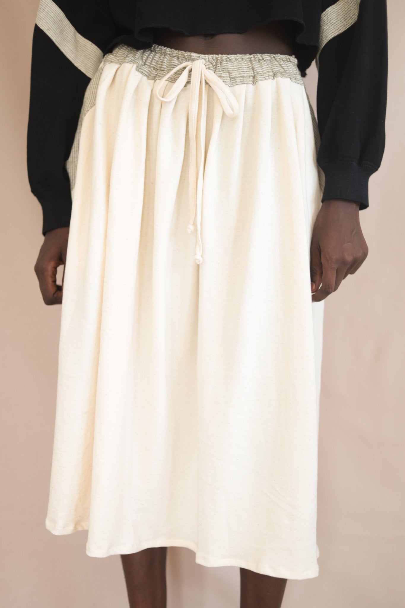 Jupe Bakel Ecru - SOKOLATA CLOTHING