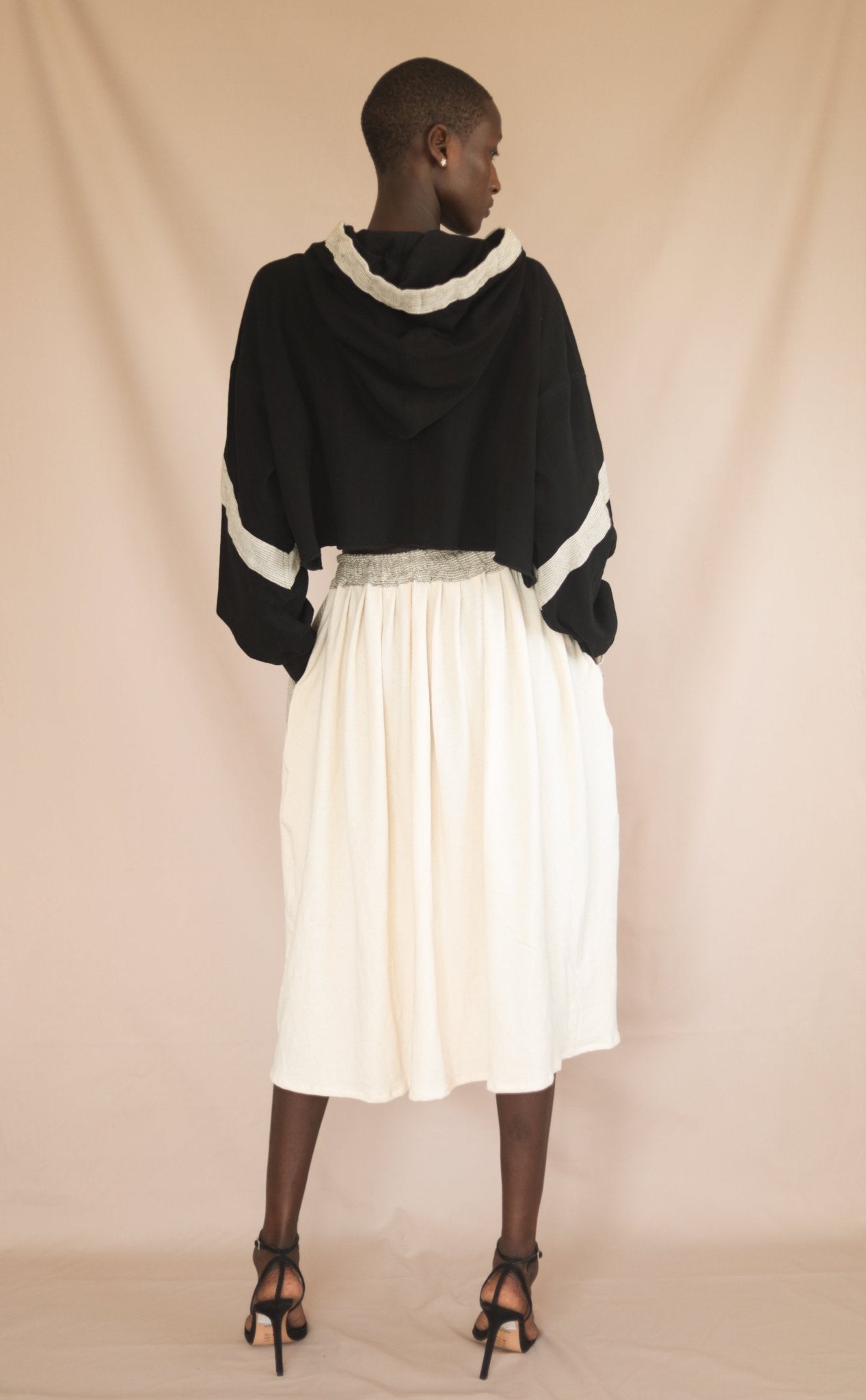 Jupe Bakel Ecru - SOKOLATA CLOTHING