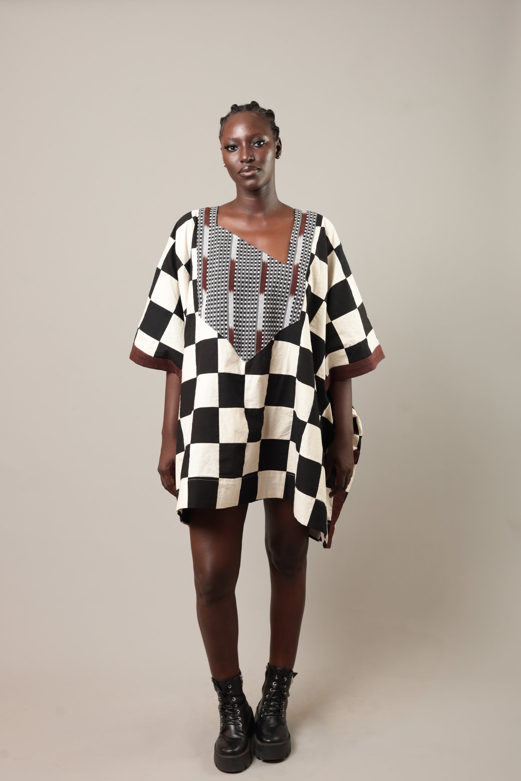 Bubu Djénné Blanc /noir - SOKOLATA CLOTHING