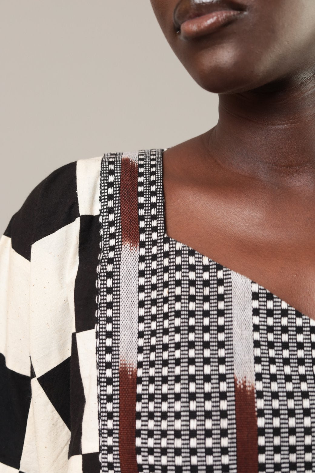 Bubu Djénné Blanc /noir - SOKOLATA CLOTHING