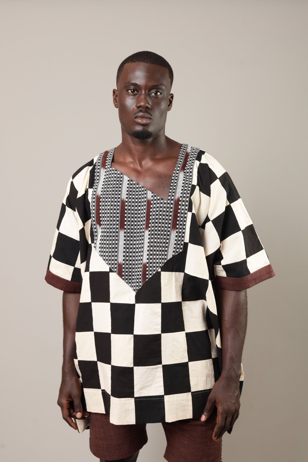 Bubu Djénné Blanc /noir - SOKOLATA CLOTHING