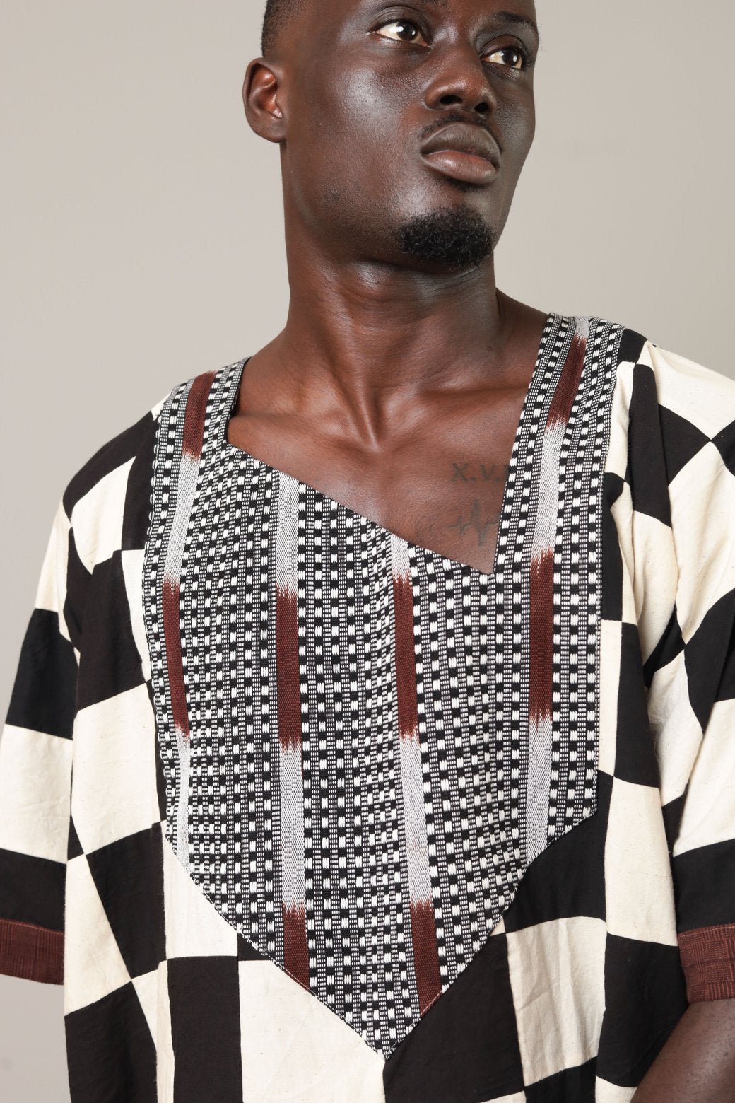 Bubu Djénné Blanc /noir - SOKOLATA CLOTHING