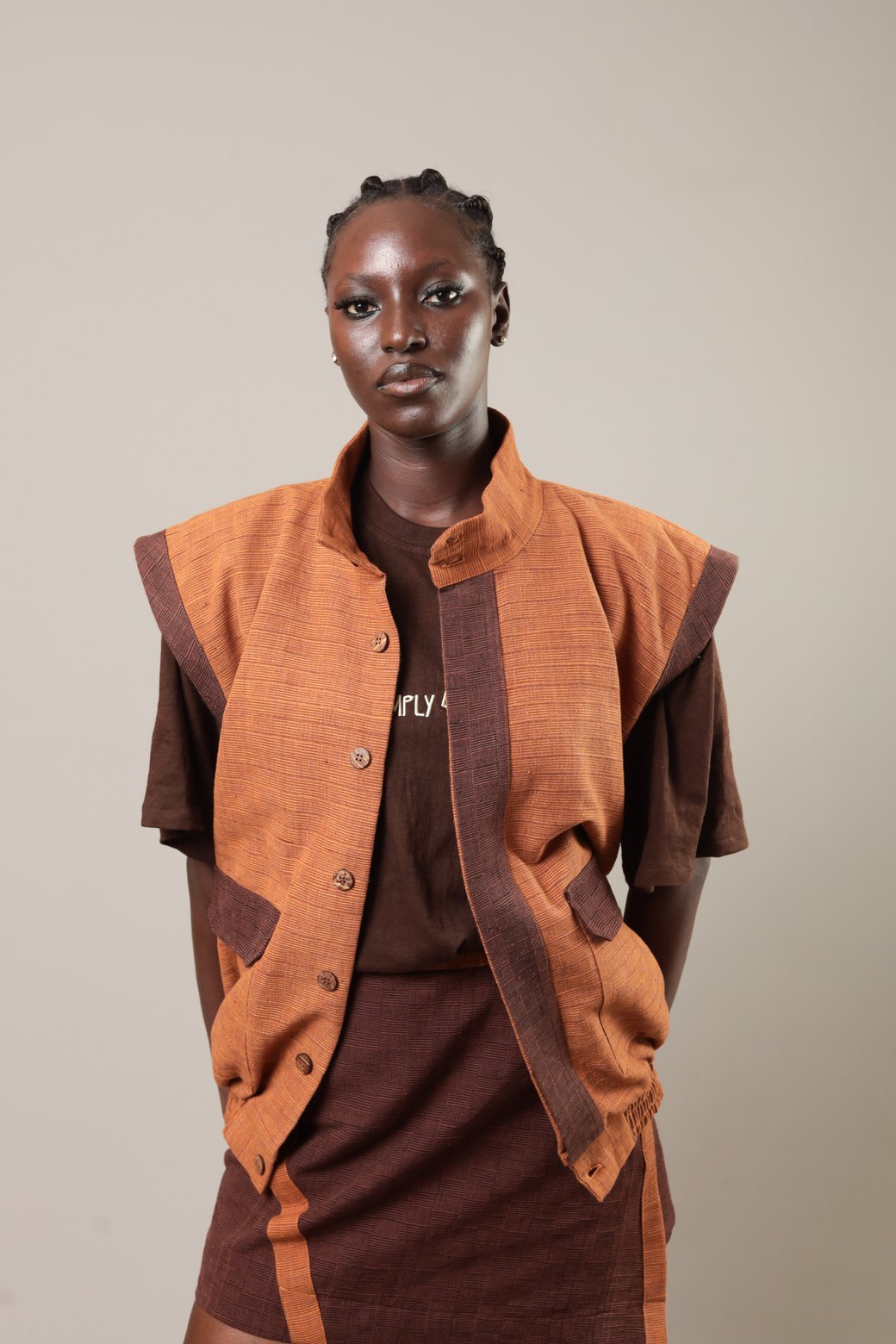 Gilet Kadiolo Orange foncé - SOKOLATA CLOTHING