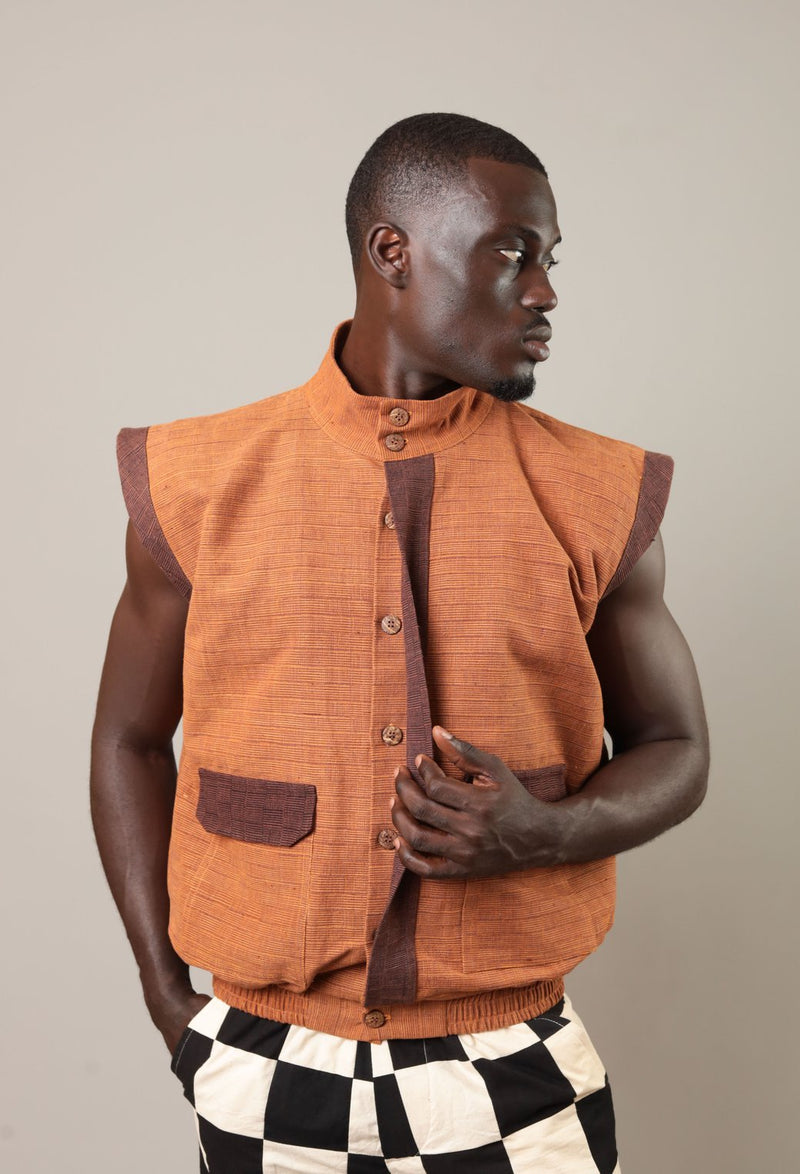 Gilet Kadiolo Orange foncé - SOKOLATA CLOTHING