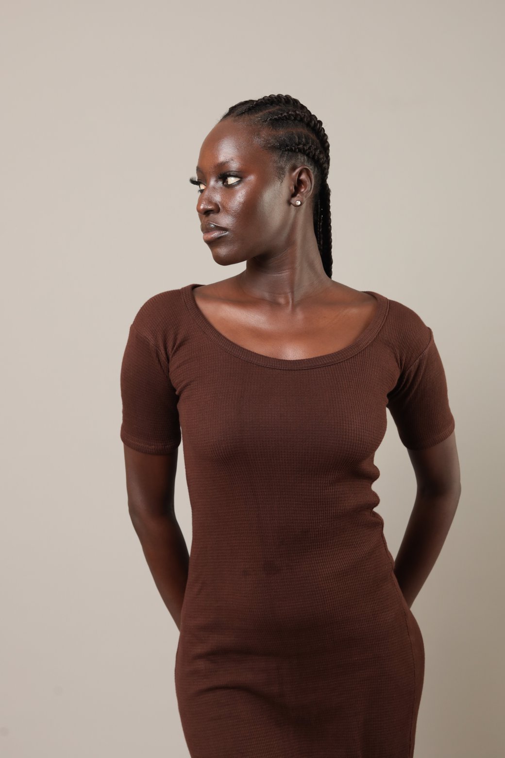 Robe Yelimané Marron chocolat