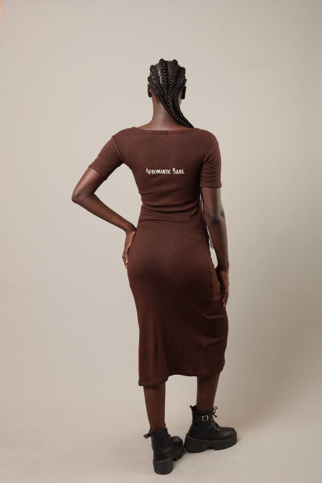 Robe Yelimané Marron chocolat - SOKOLATA CLOTHING