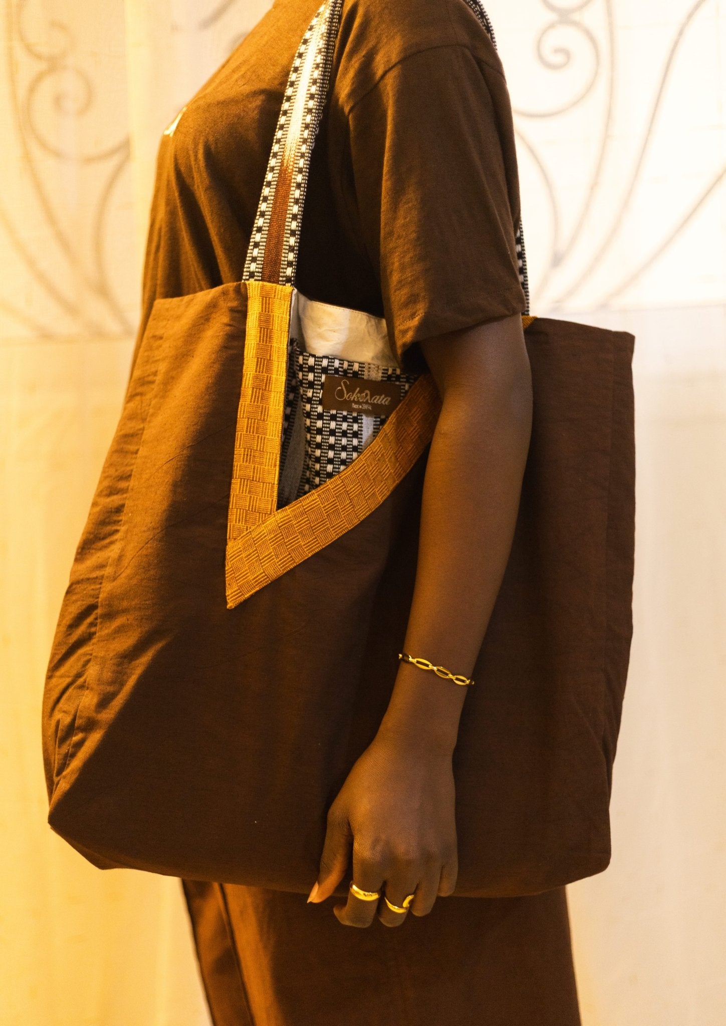 Brown Simple Tote