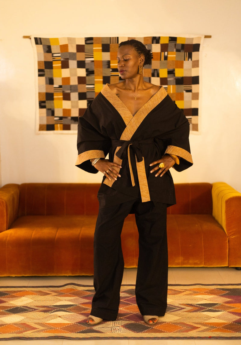 Kimono Sèmèrè Noir - SOKOLATA CLOTHING