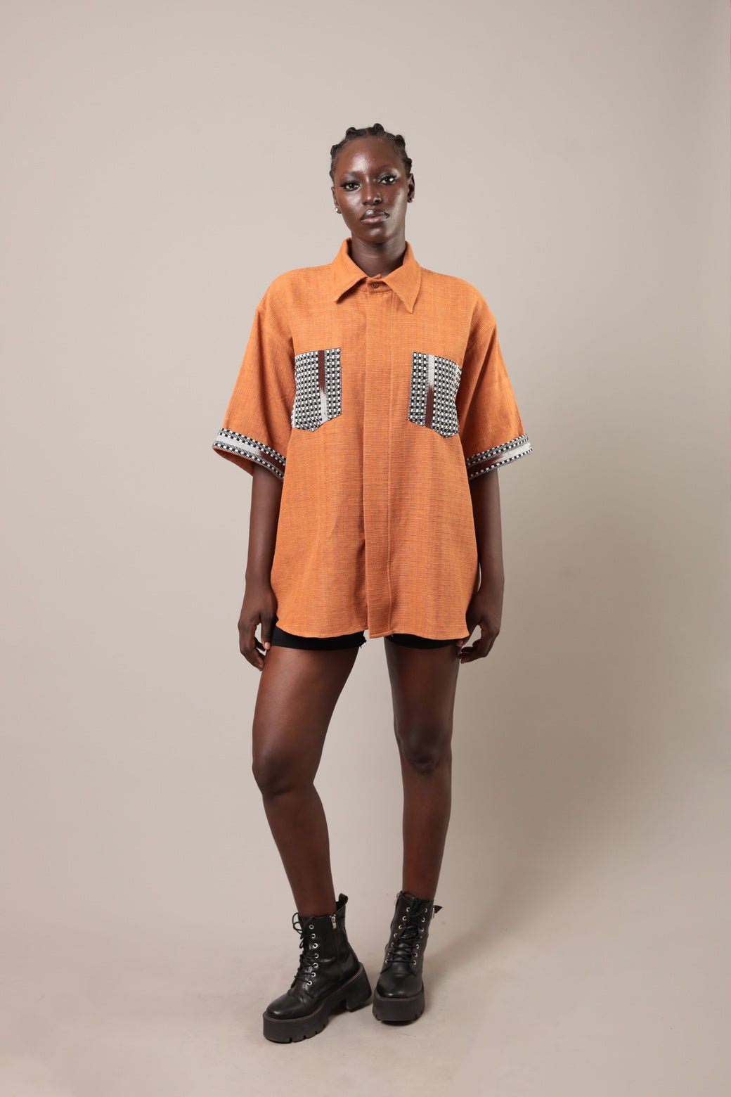 Chemise Gao Orange foncé