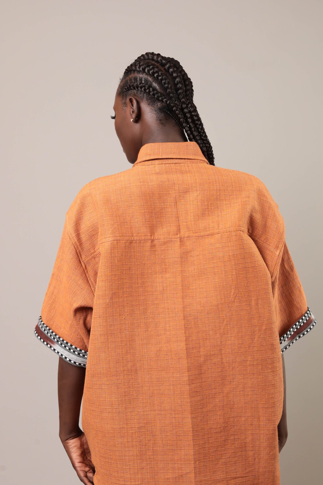 Chemise Gao Orange foncé - SOKOLATA CLOTHING
