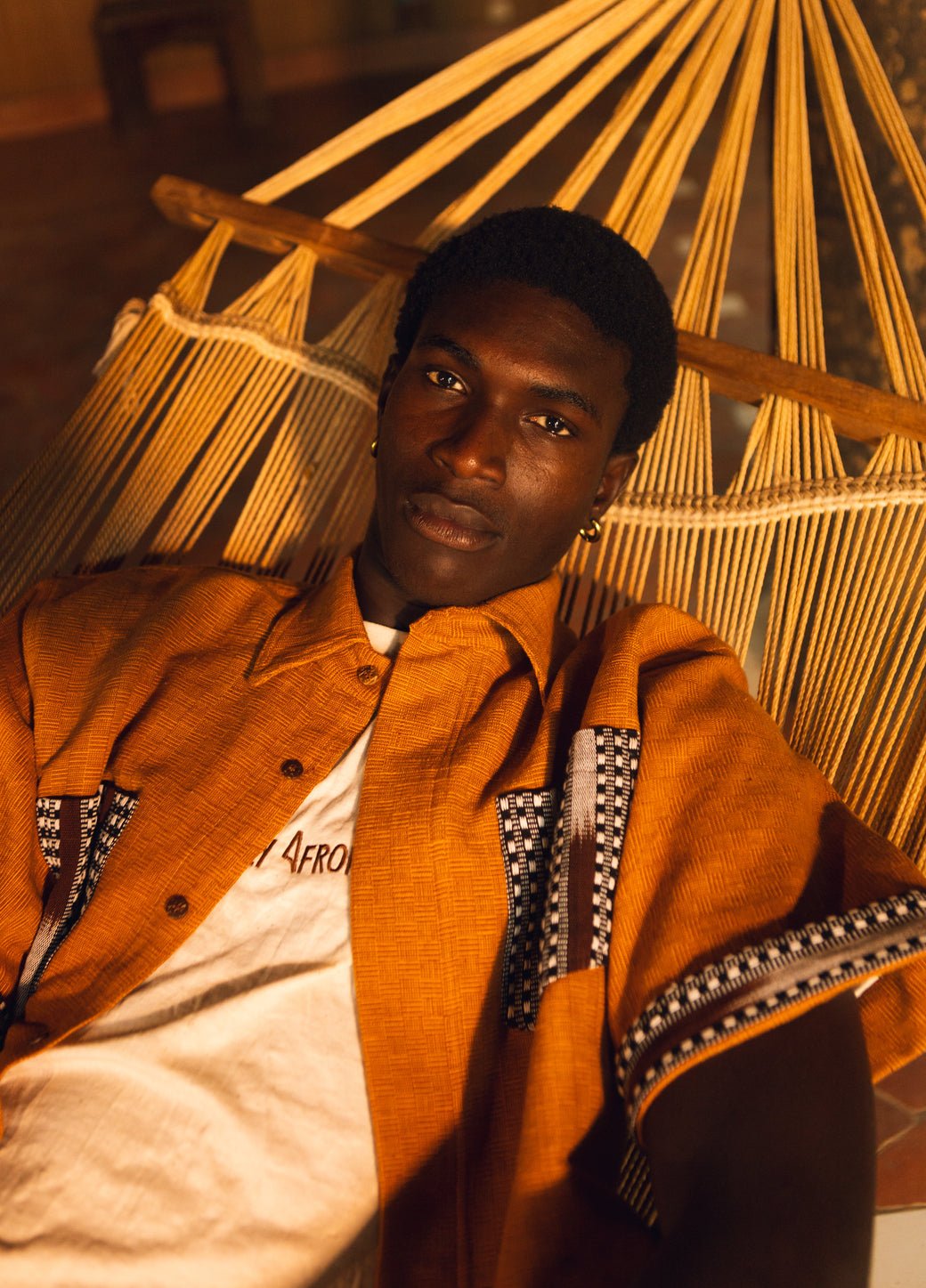 Chemise Gao Orange foncé