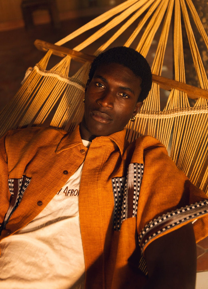 Chemise Gao Orange foncé - SOKOLATA CLOTHING