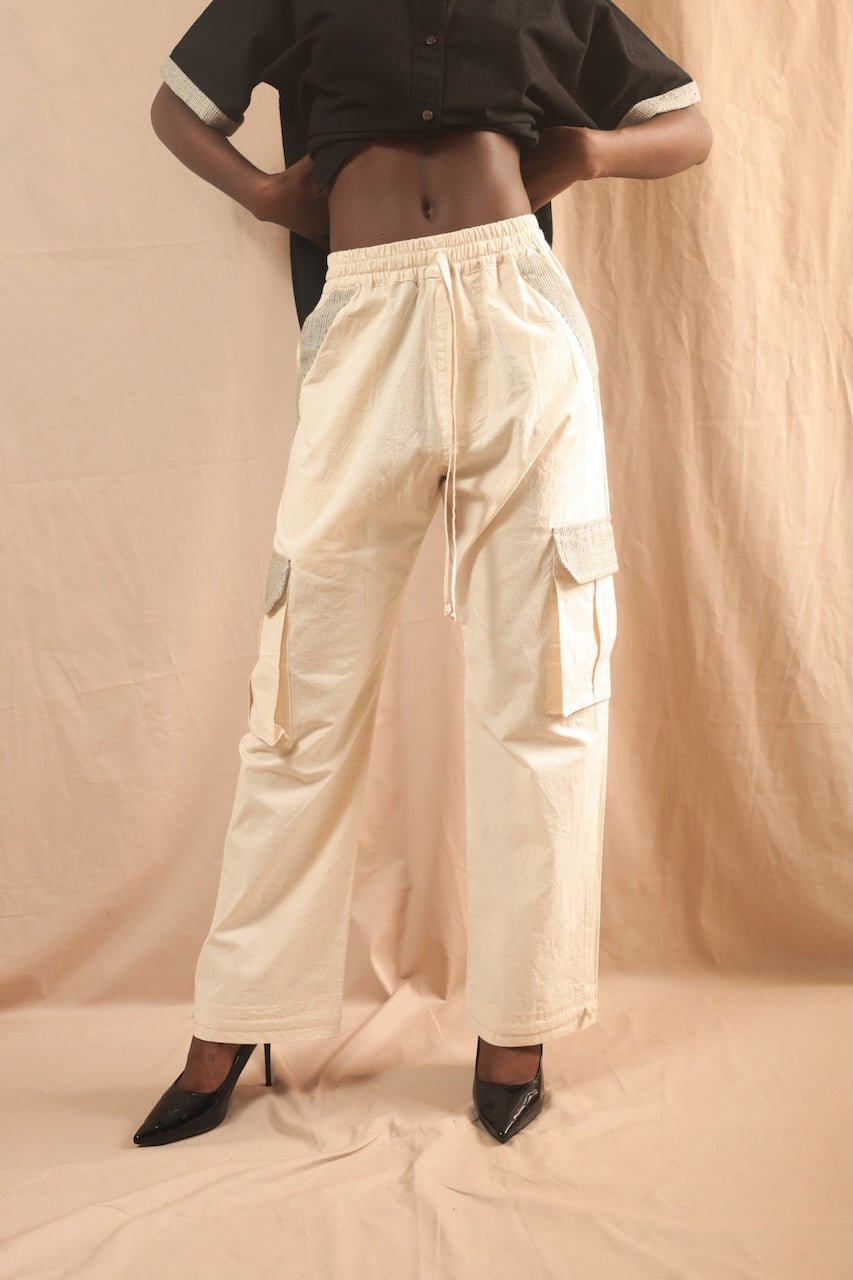 Pantalon Ketou Ecru - SOKOLATA CLOTHING