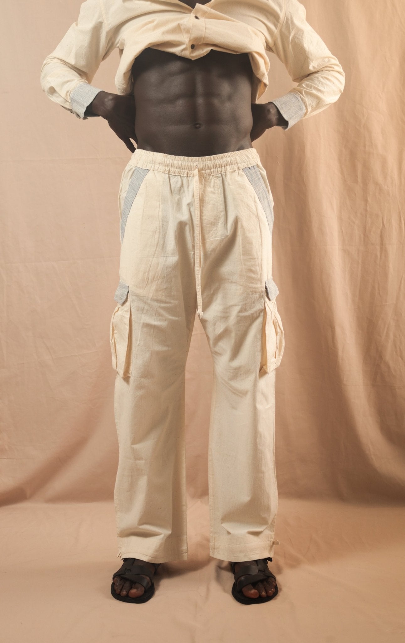 Pantalon Ketou Ecru - SOKOLATA CLOTHING