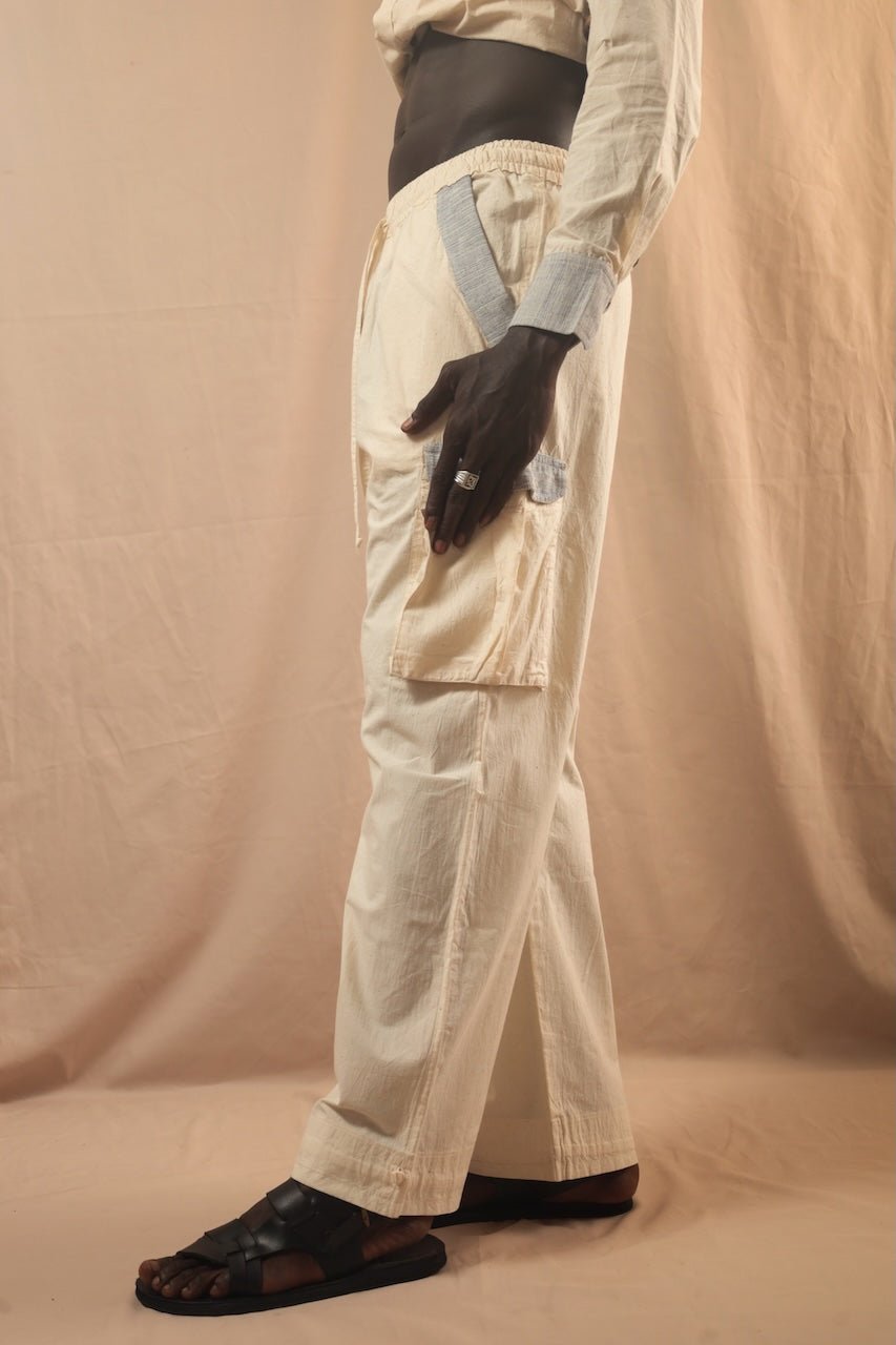 Pantalon Ketou Ecru - SOKOLATA CLOTHING